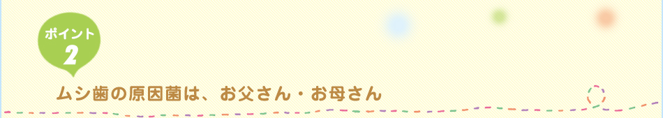 01ムシ歯の原因菌は、お父さん・お母さん